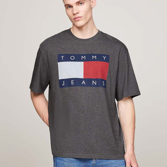 Tommy Hilfiger Ανδρική κοντομάνικη μπλούζα Tommy Flag Badge Oversized T-Shirt